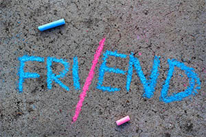 friend written in chalk