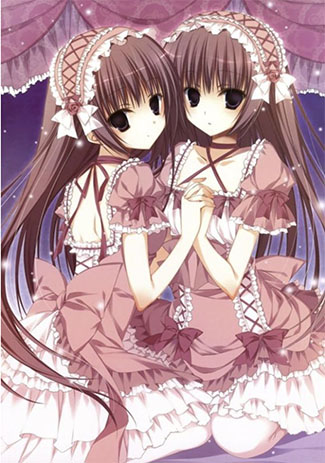 Picture of two anime like friend figures