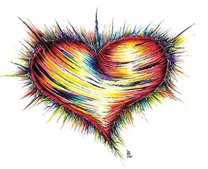 a colorful heart